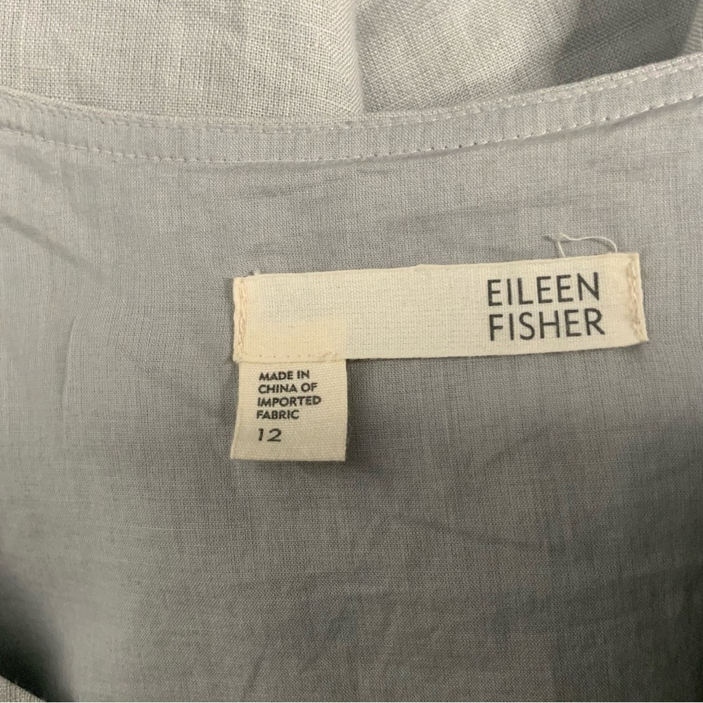 Eileen Fisher lined embellished 100% linen dress. - Picture 13 of 13